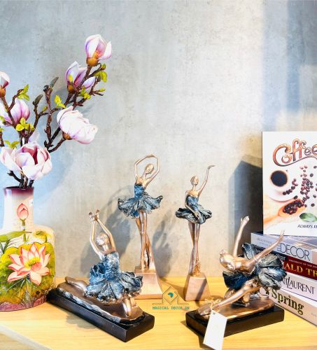 Blue and gold ballet set