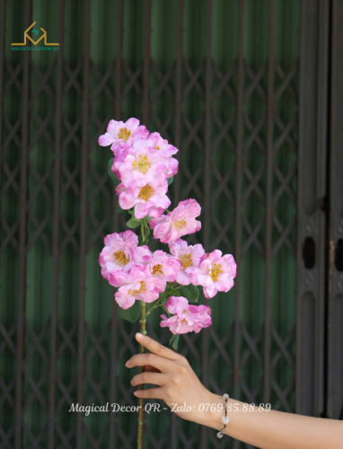 Deep pink carnation branch