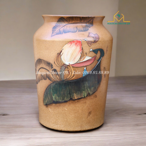 Stylized bird claw vase