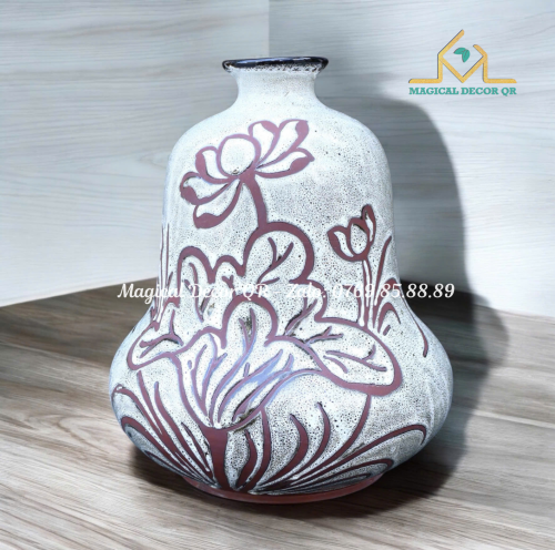 Lotus carving vase