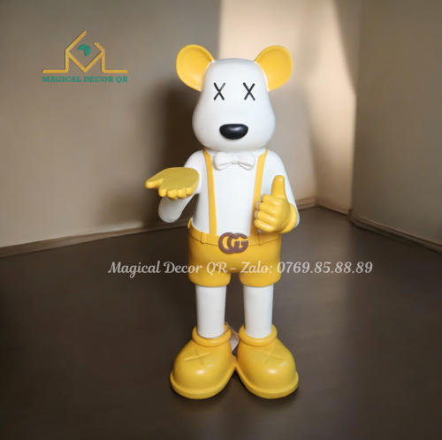 Yellow bear carrying tray - small size