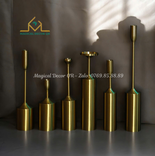 Set of 6 decorative candlesticks