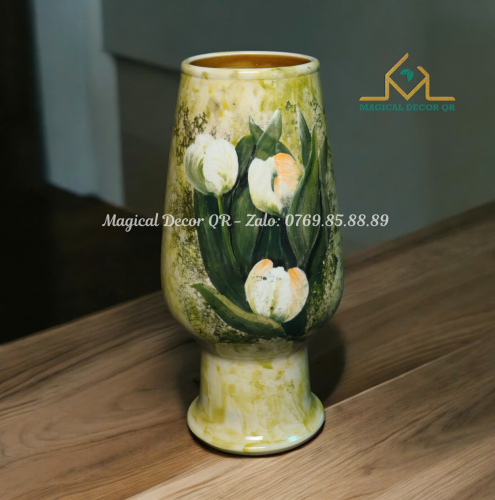 White tulip hand stroke