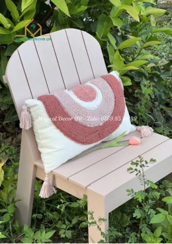 Wooden chair with backrest - Pink