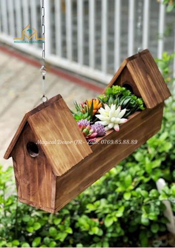 Double roof stone lotus pot