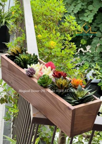 Trapezoidal succulent pot