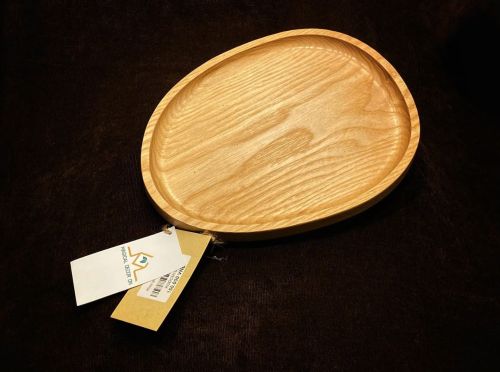Oval wooden tray